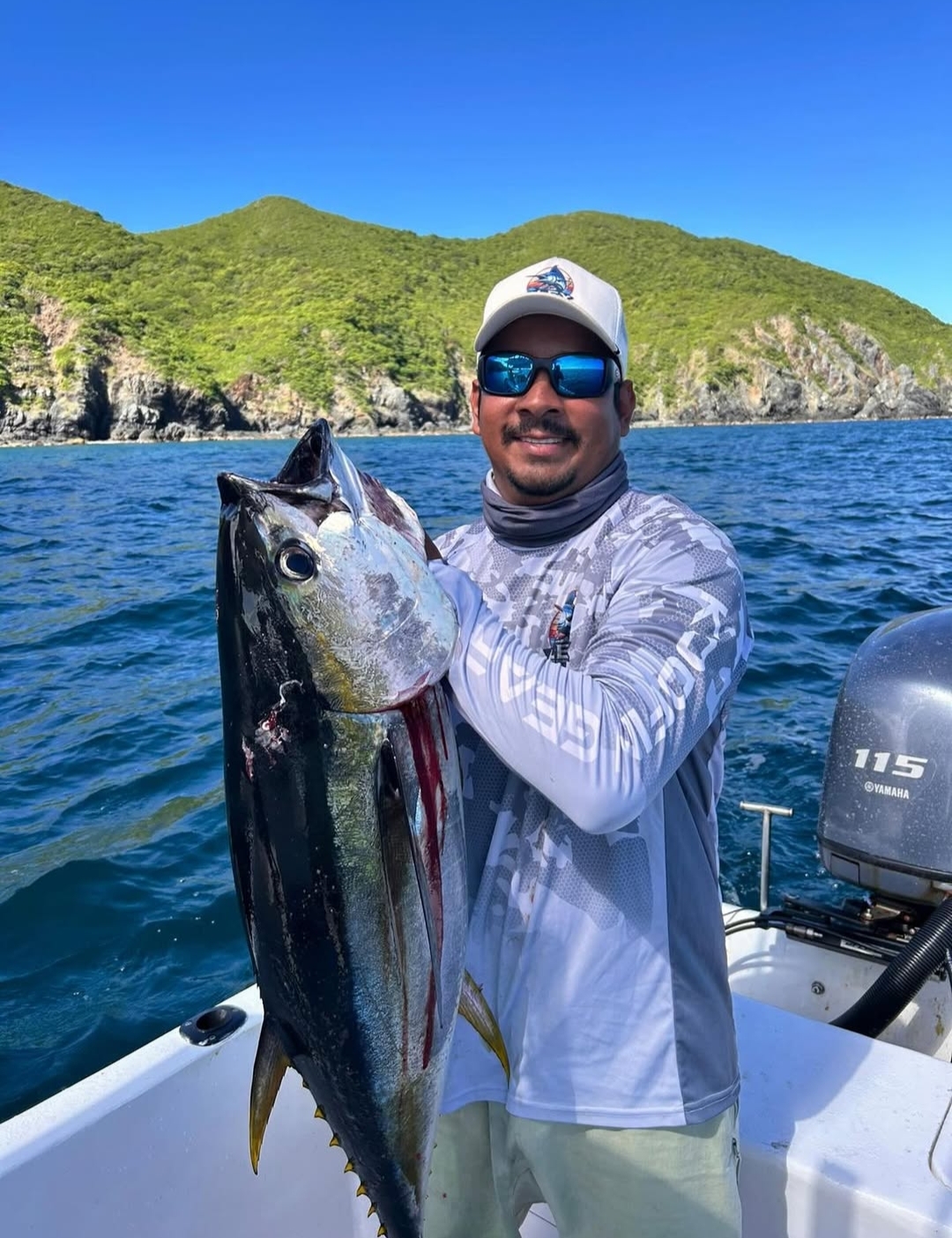 Captain Axel with Yellowfin Tuna, Costa Rica coastline
